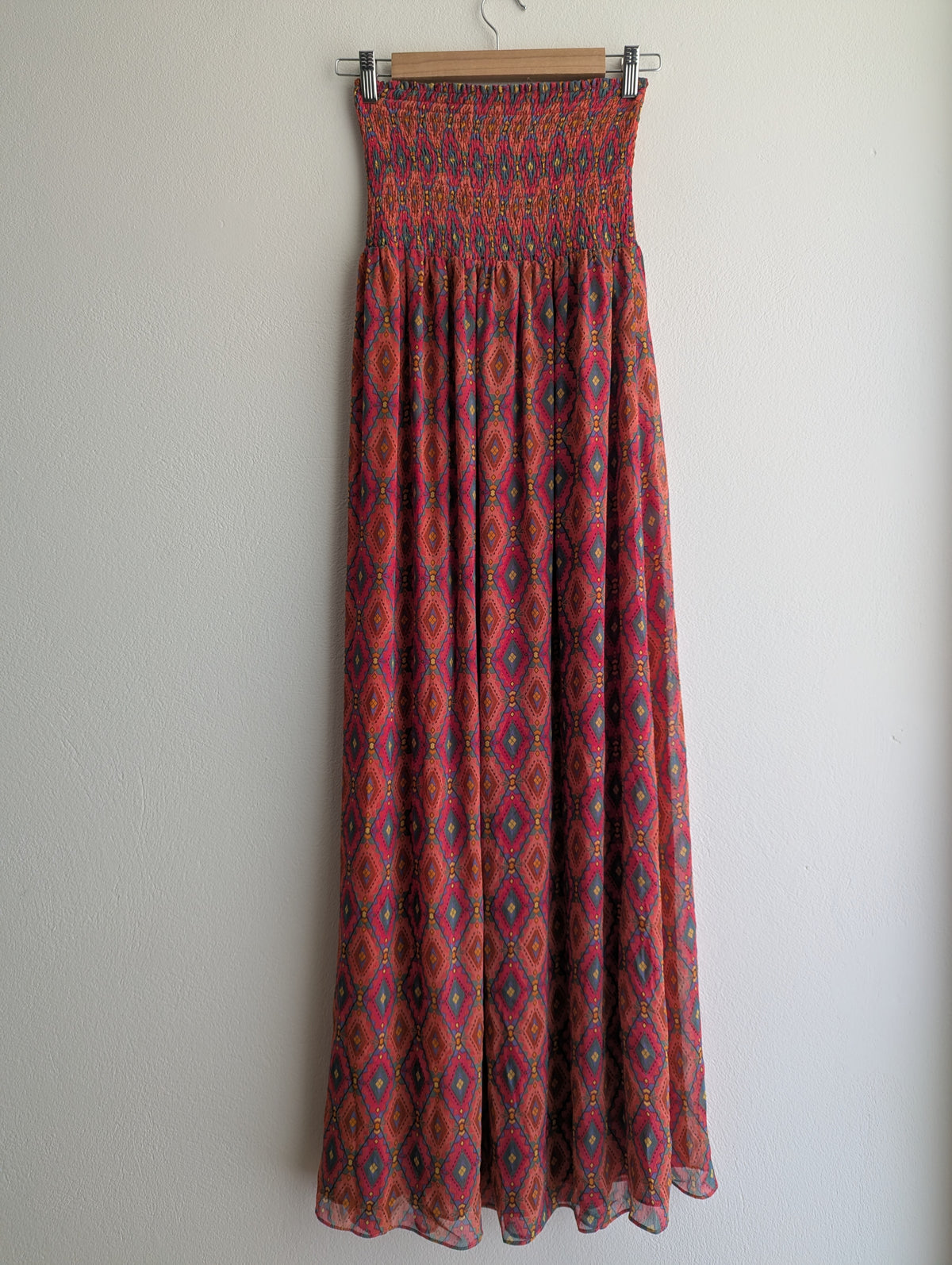Miss Shop Geometric Strapless Maxi Dress