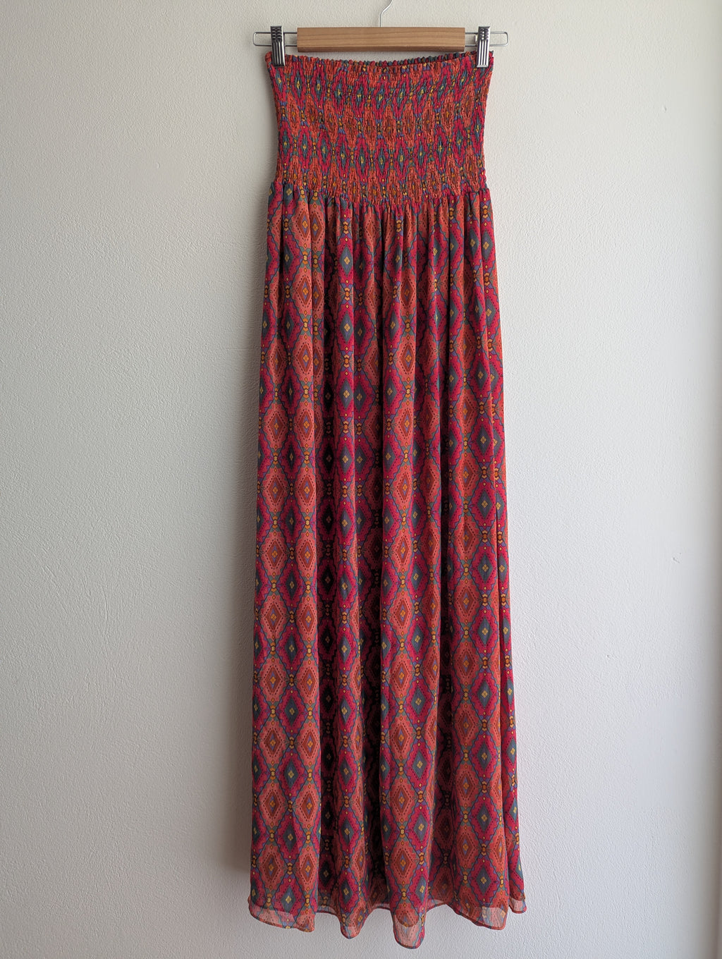 Miss Shop Geometric Strapless Maxi Dress