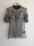 Cue Sheer Mesh Floral Top