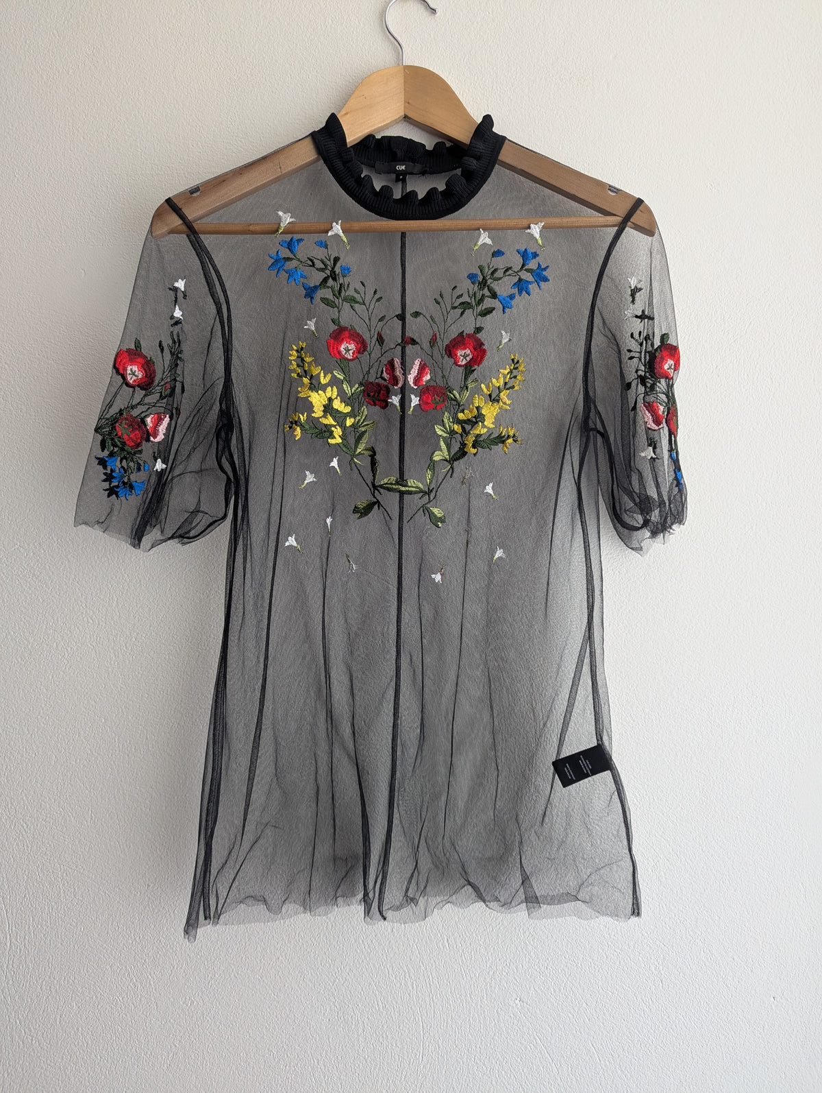 Cue Sheer Mesh Floral Top