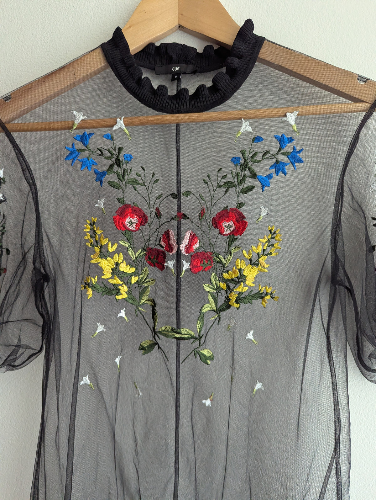 Cue Sheer Mesh Floral Top