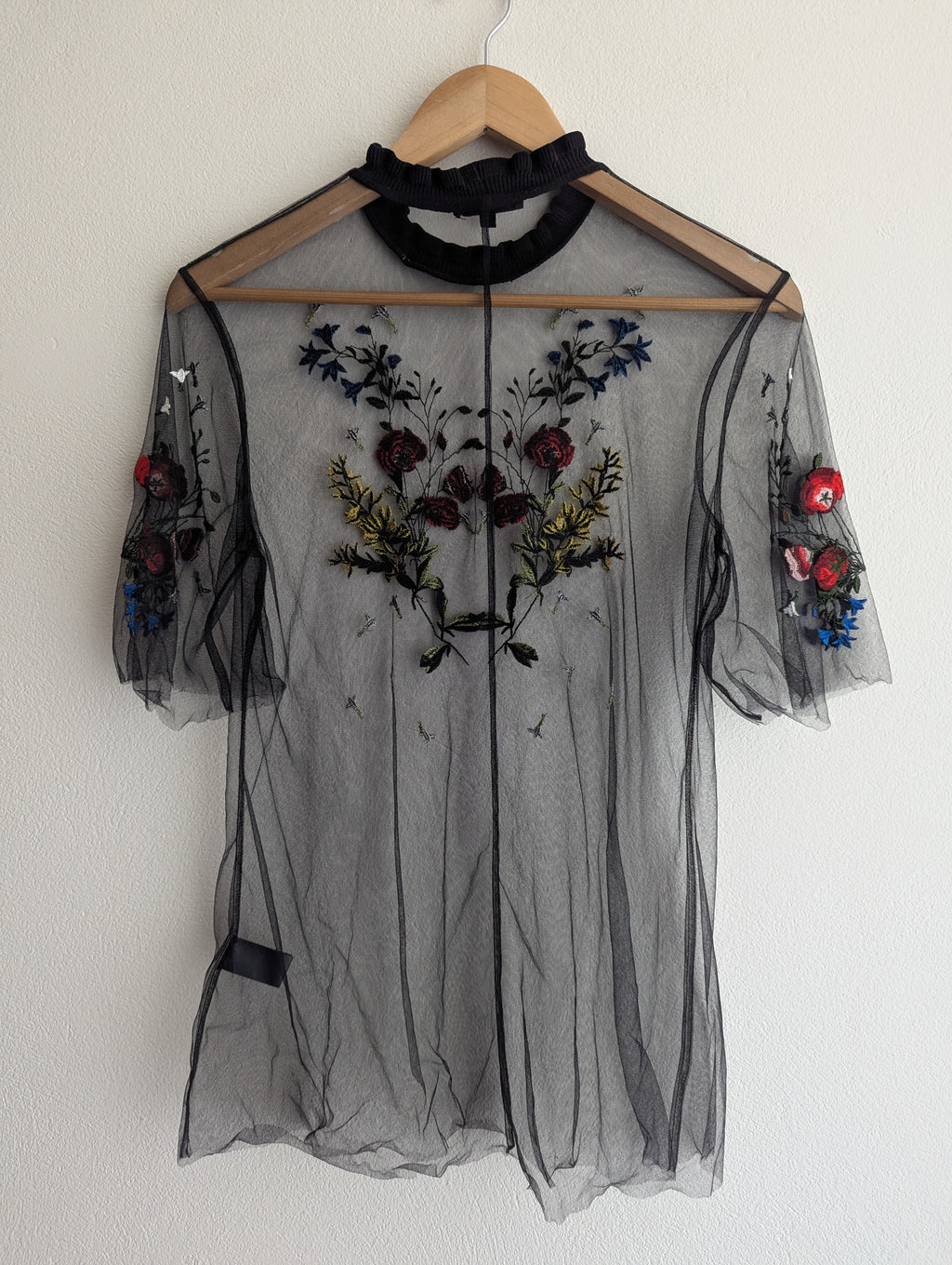 Cue Sheer Mesh Floral Top