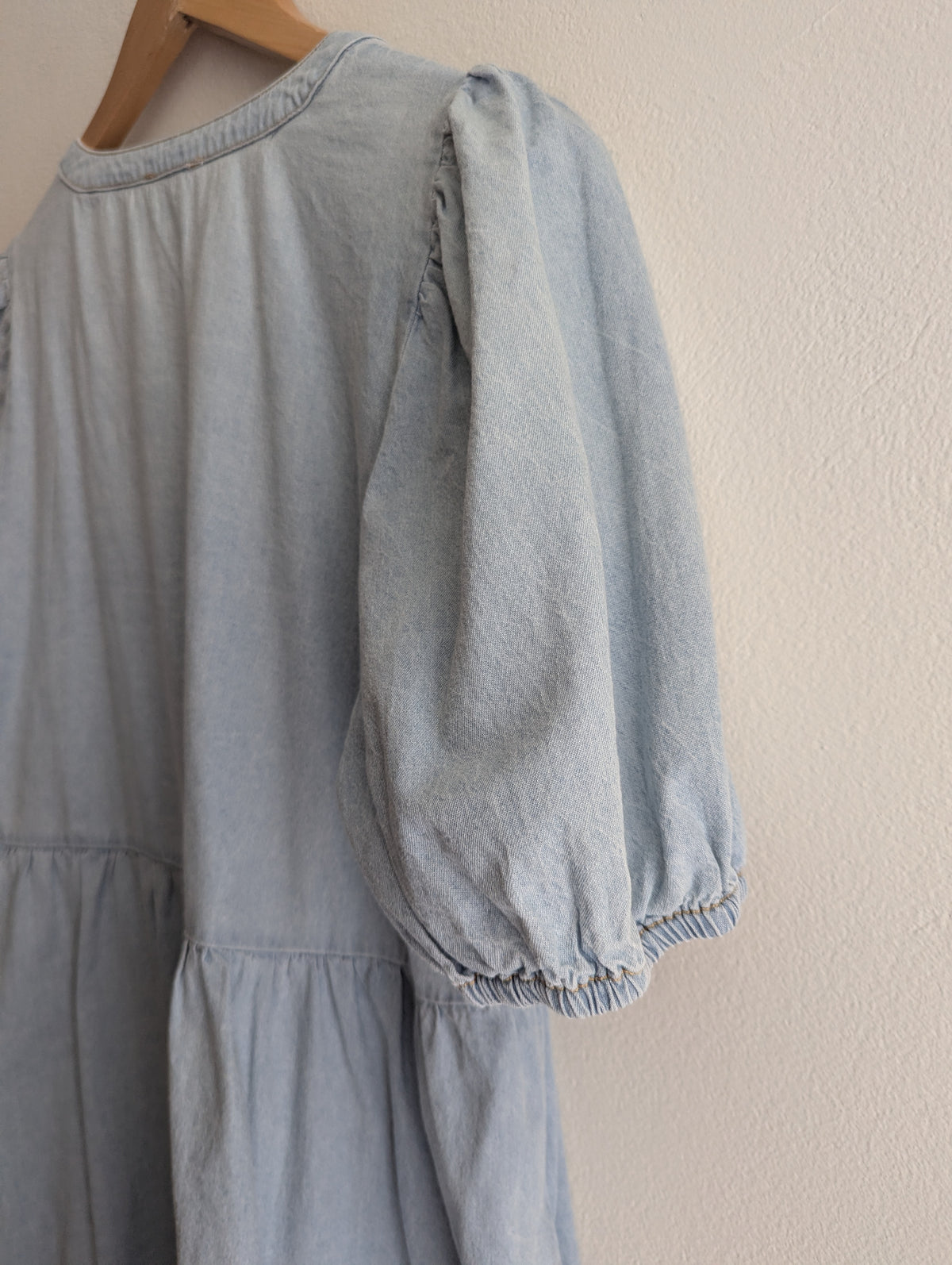 Grab Light Wash Demin Dress
