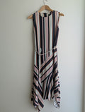 David Lawrence Asymmetric Stripe Dress