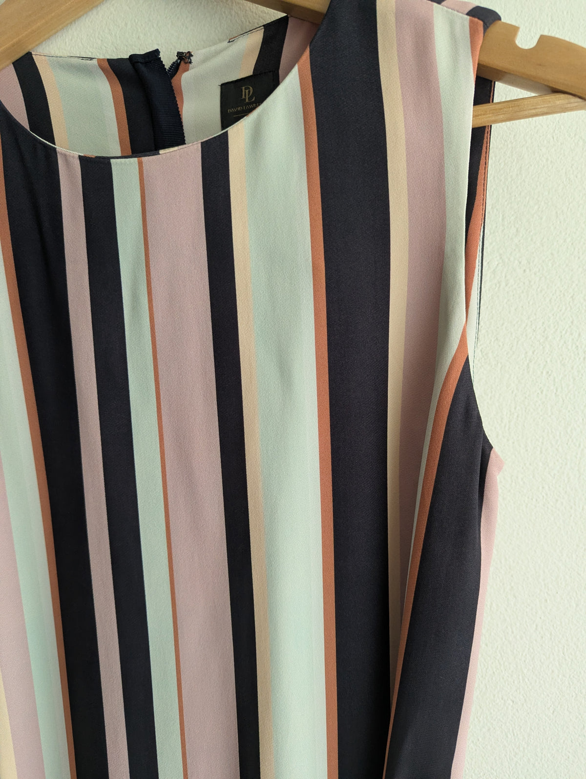 David Lawrence Asymmetric Stripe Dress