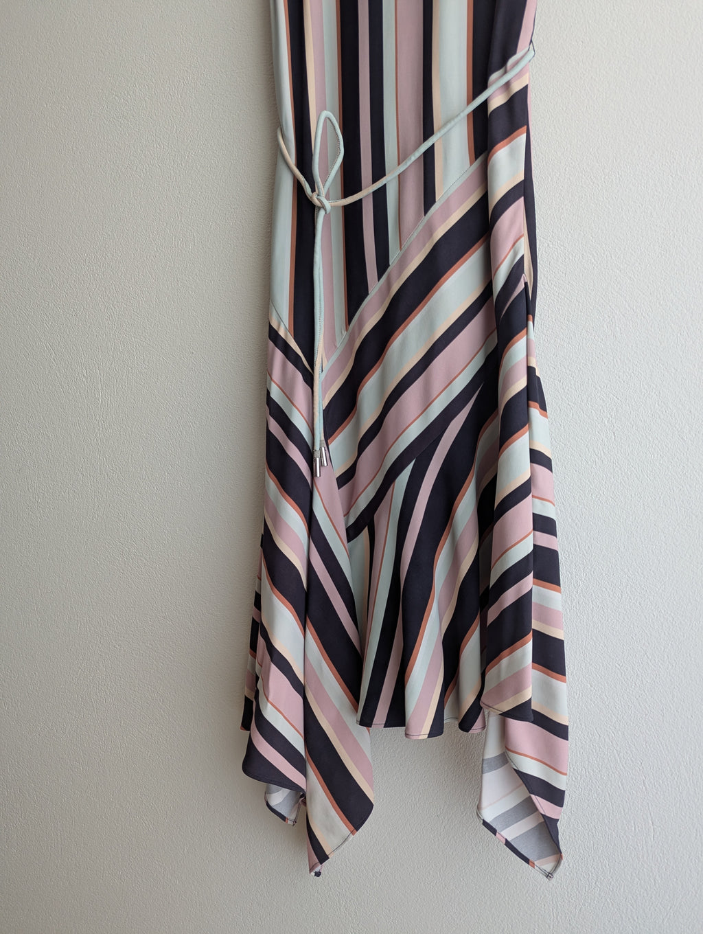 David Lawrence Asymmetric Stripe Dress