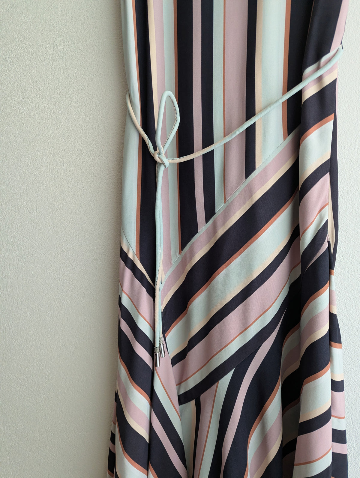 David Lawrence Asymmetric Stripe Dress