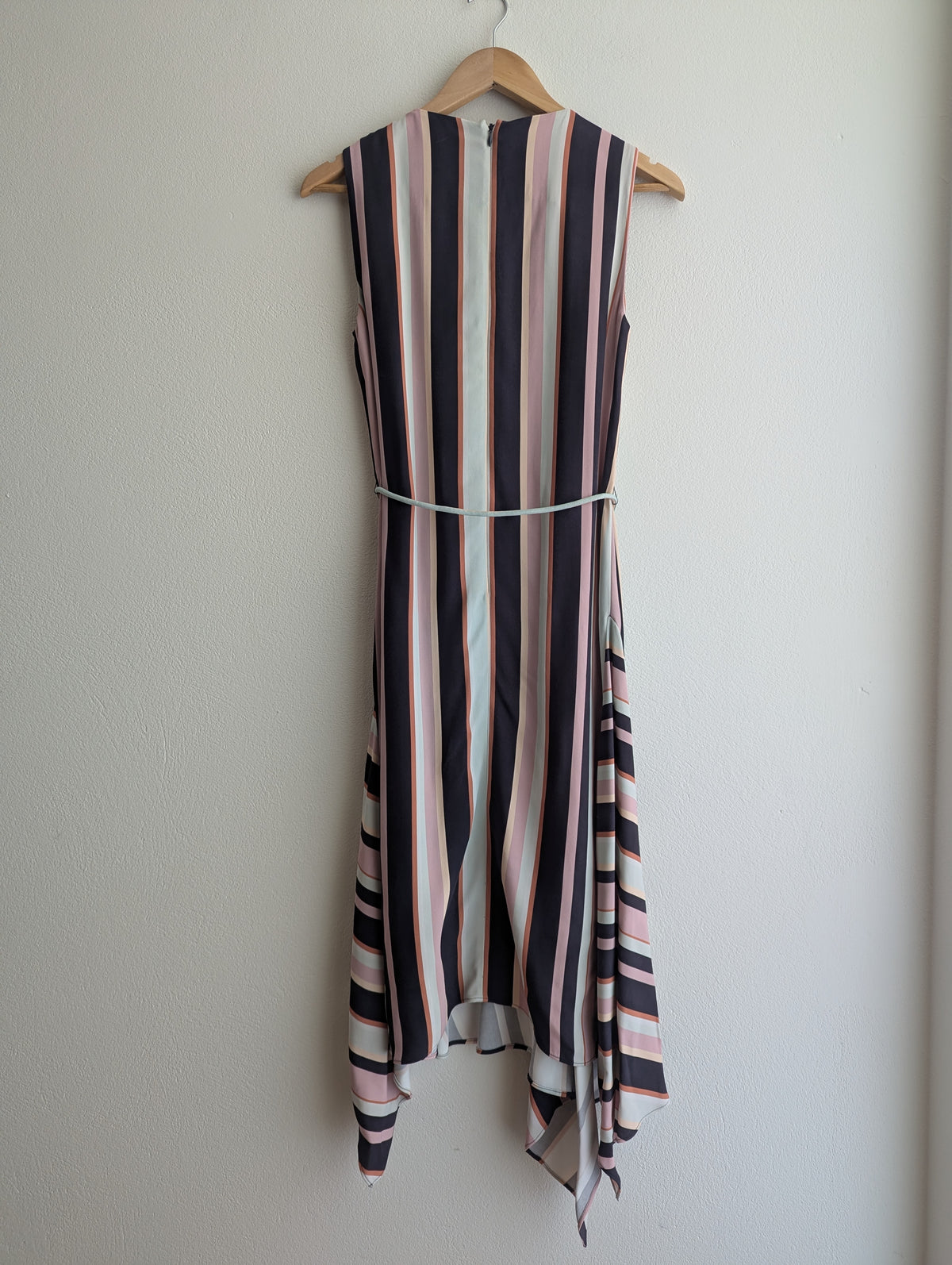David Lawrence Asymmetric Stripe Dress