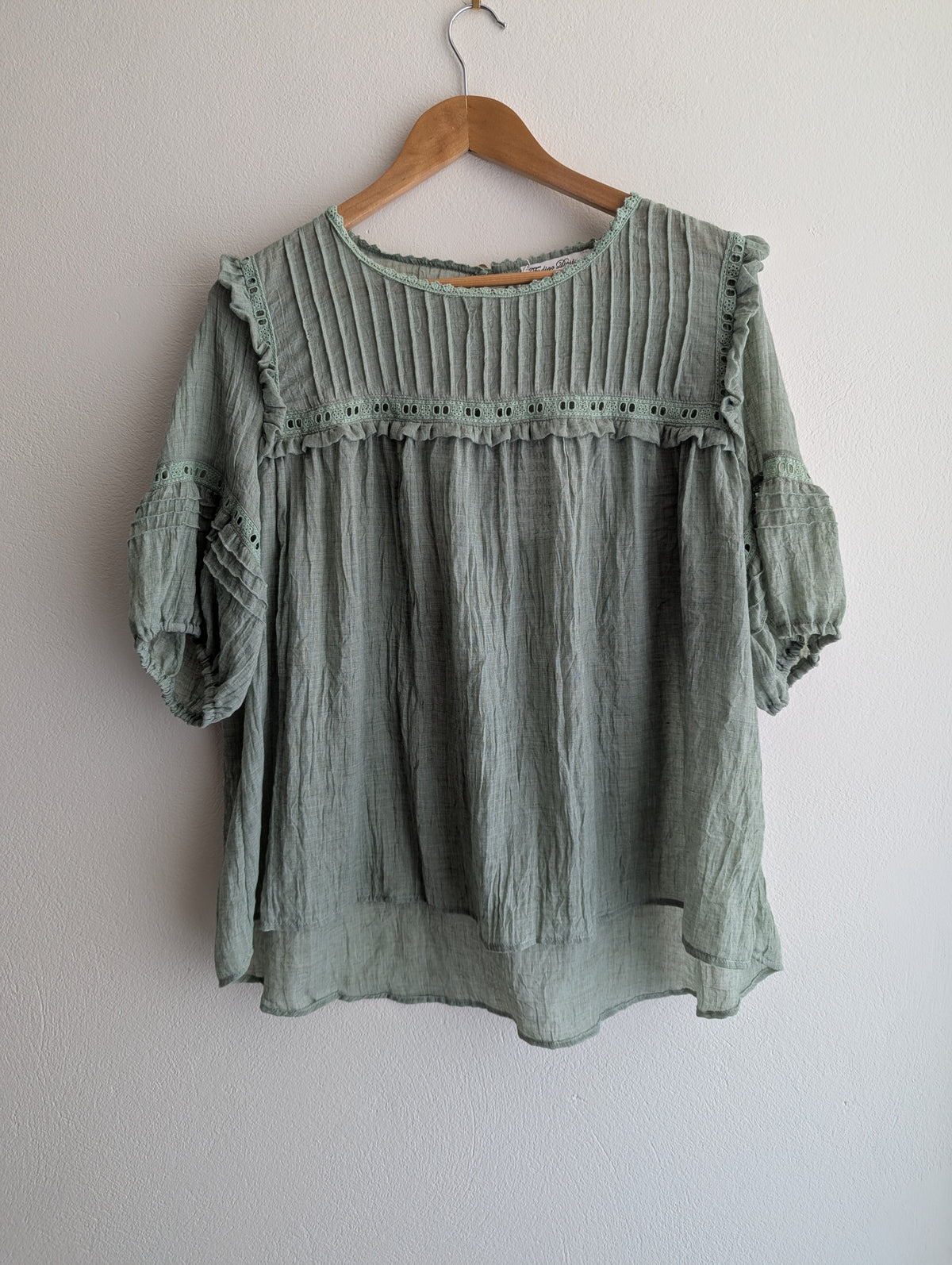 Indigo Designs Sage Cotton Blouse