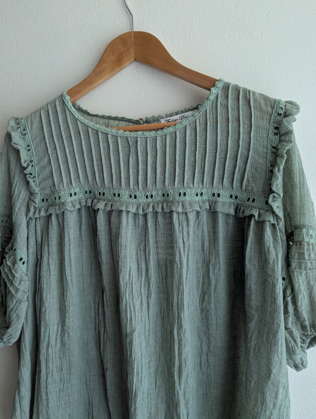 Indigo Designs Sage Cotton Blouse