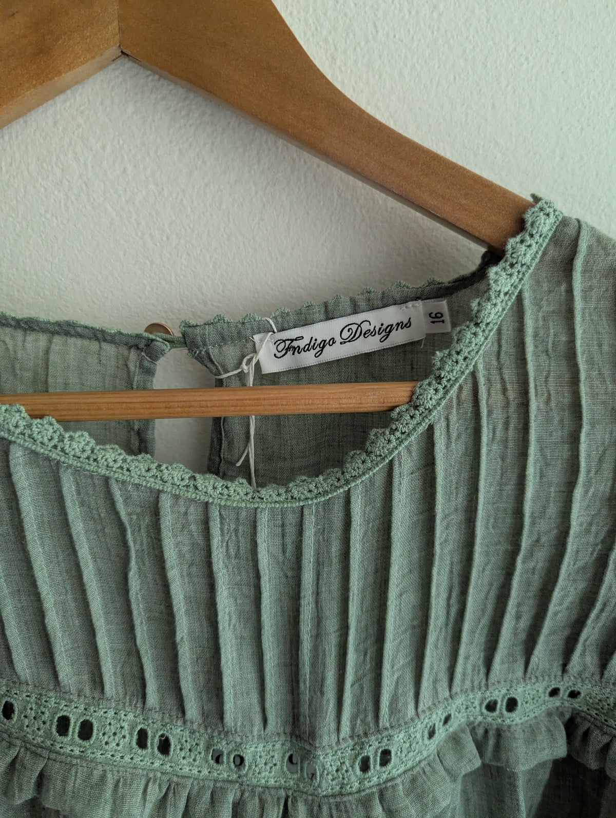 Indigo Designs Sage Cotton Blouse