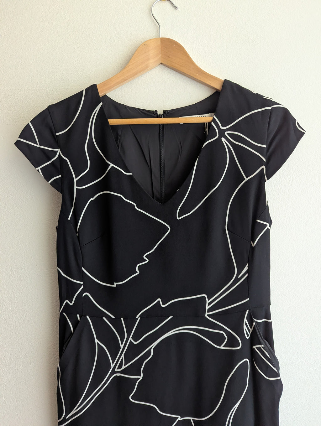 Sportscraft Floral Print Black Sheath Dress