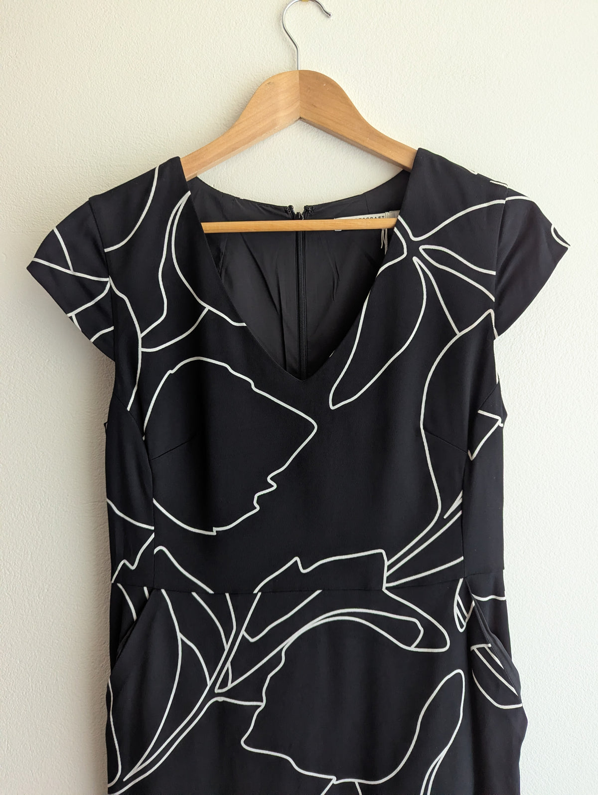 Sportscraft Floral Print Black Sheath Dress