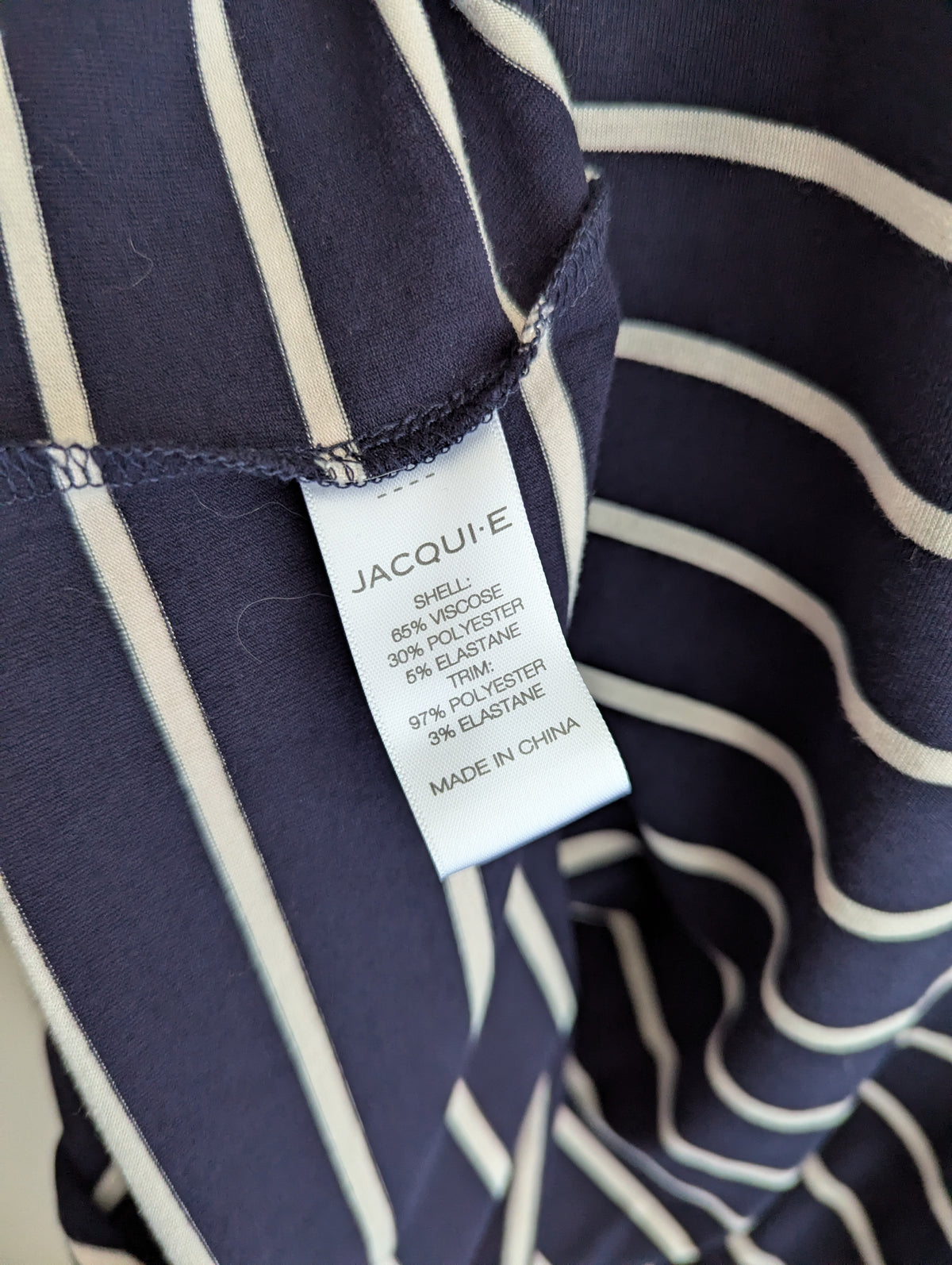 Jacqui e Navy and White Stripe T-Shirt Dress