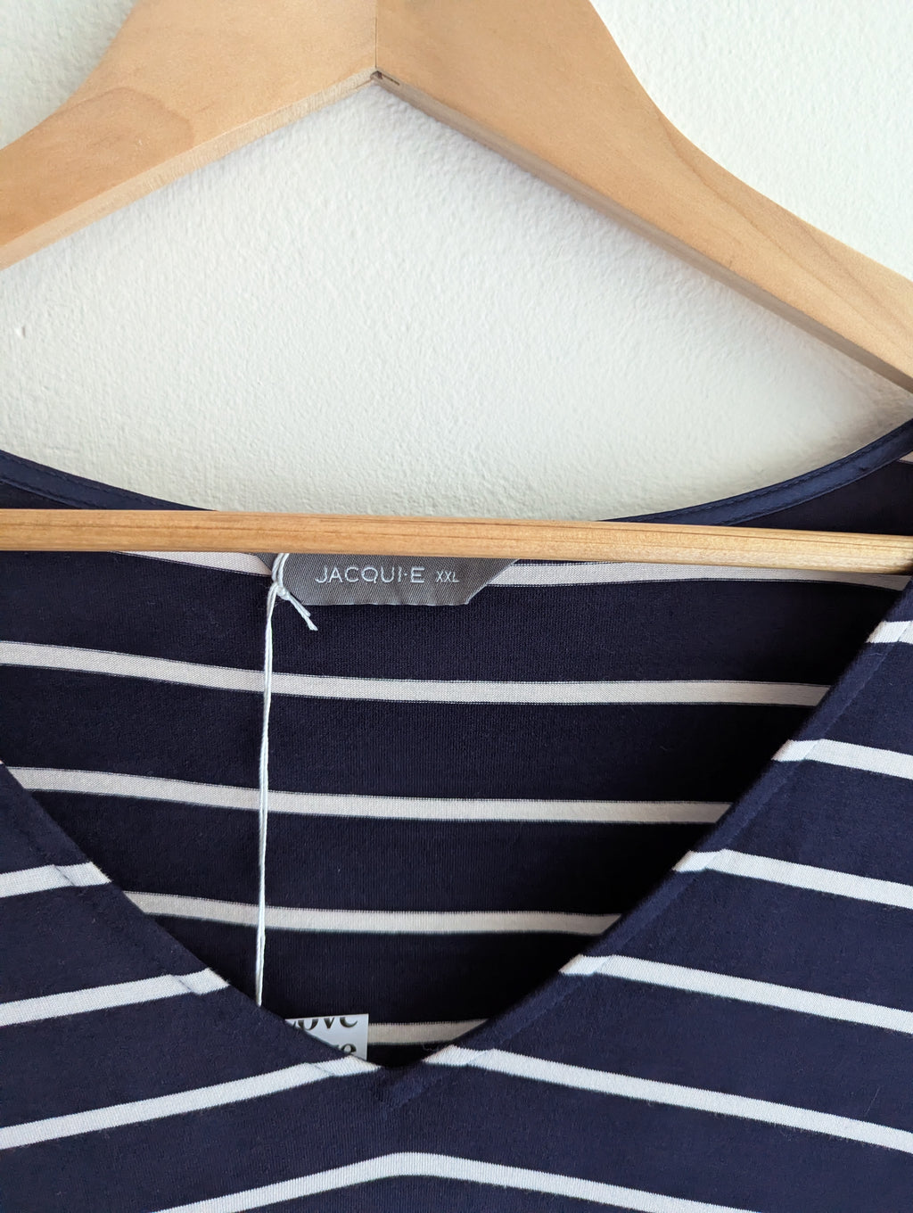 Jacqui e Navy and White Stripe T-Shirt Dress
