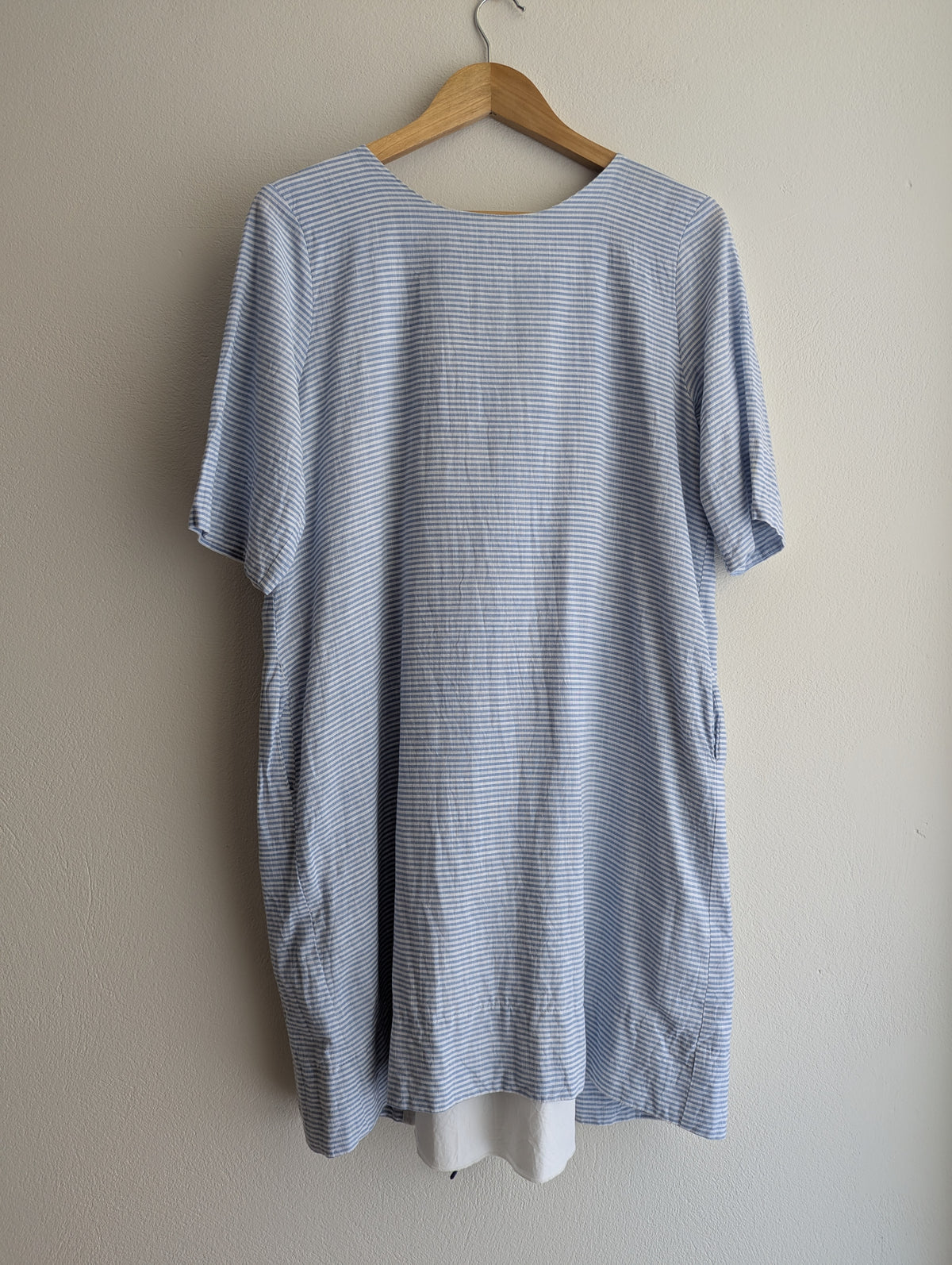 Cooper Blue Stripe Lace-up Dress