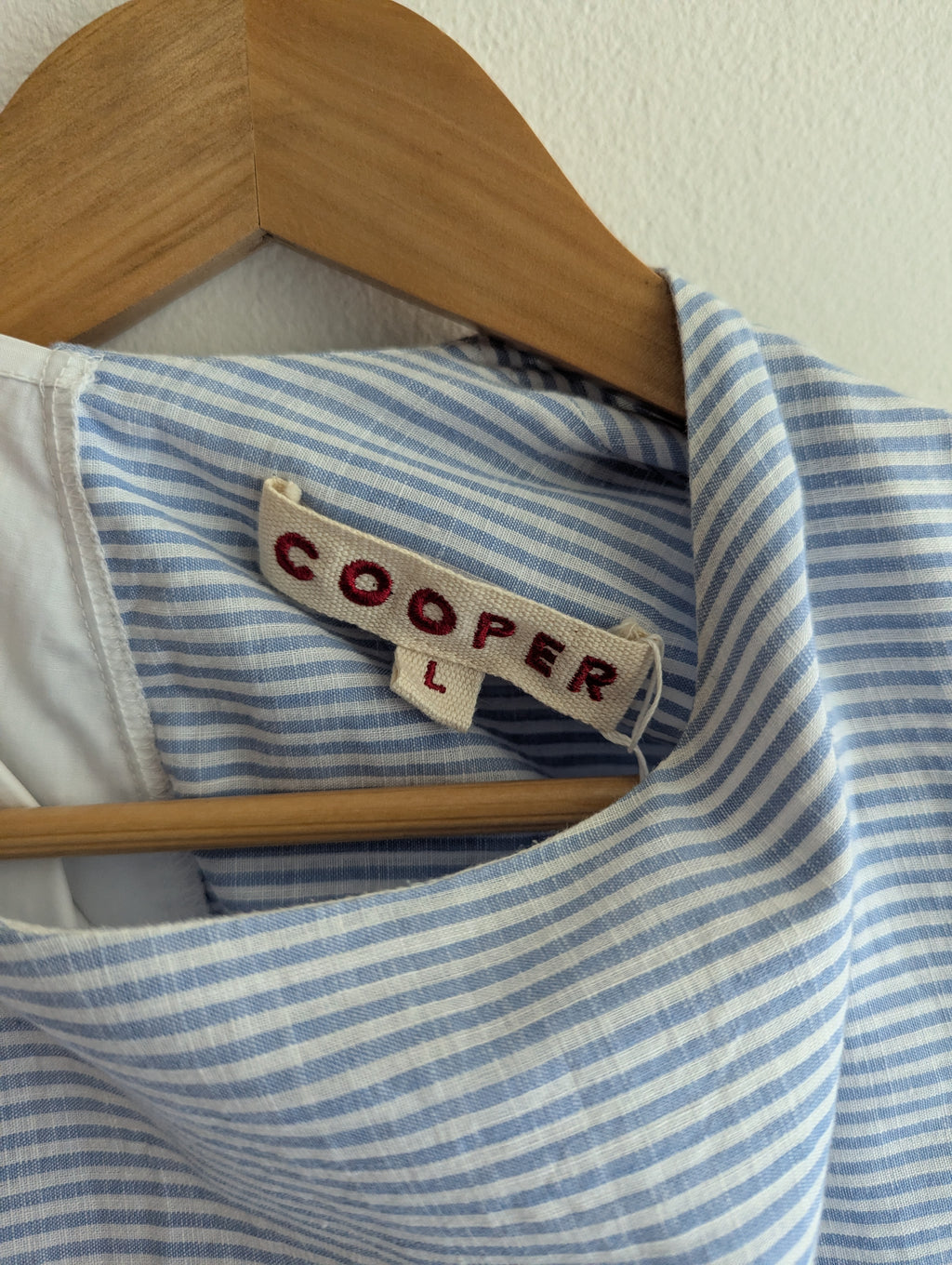 Cooper Blue Stripe Lace-up Dress