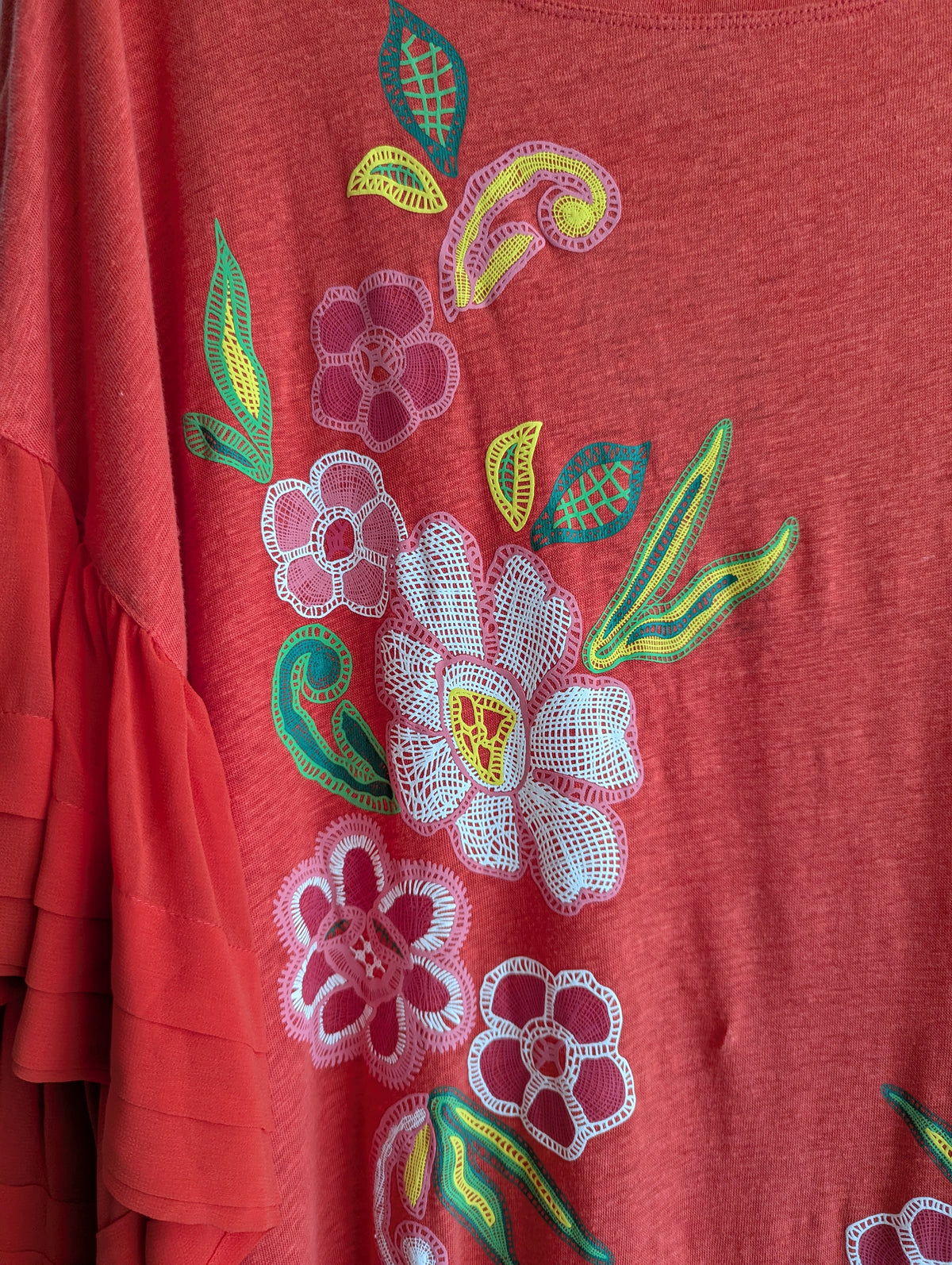 Curate Linen Floral T-Shirt Dress