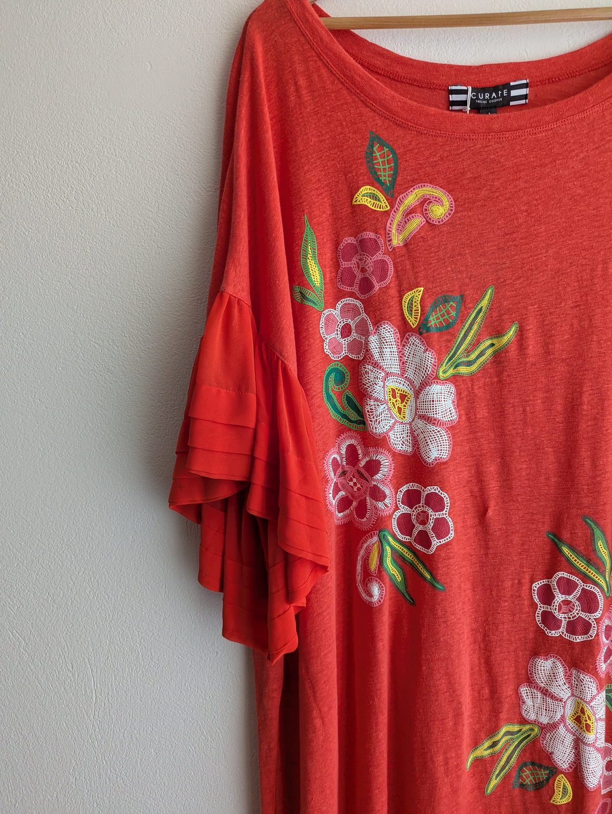 Curate Linen Floral T-Shirt Dress
