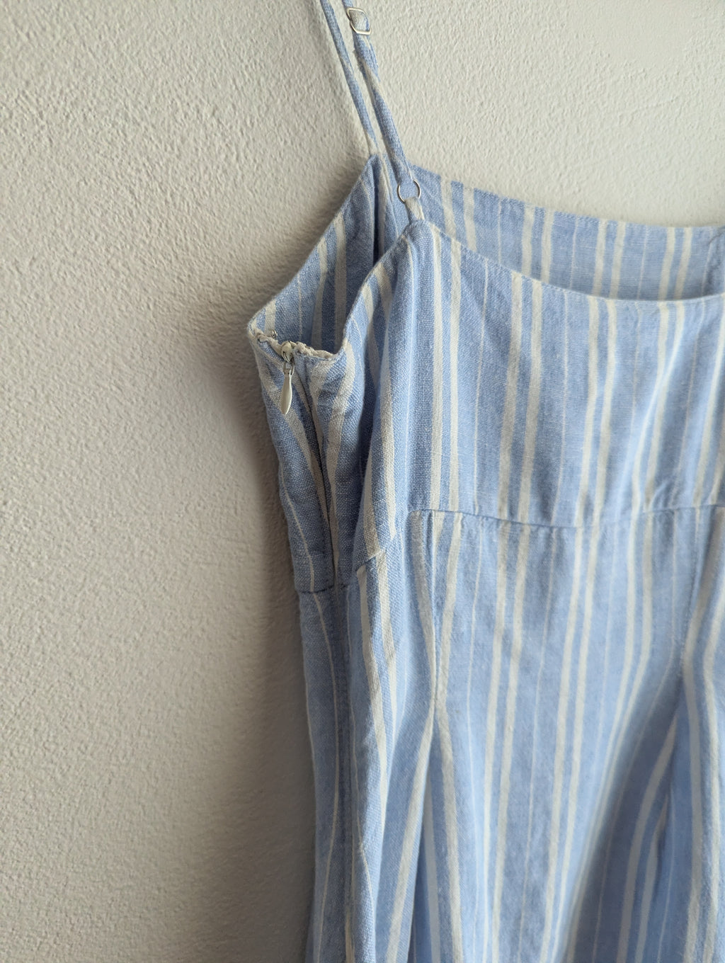 Miss Shop Blue Stripe Linen-Blend Mini Dress