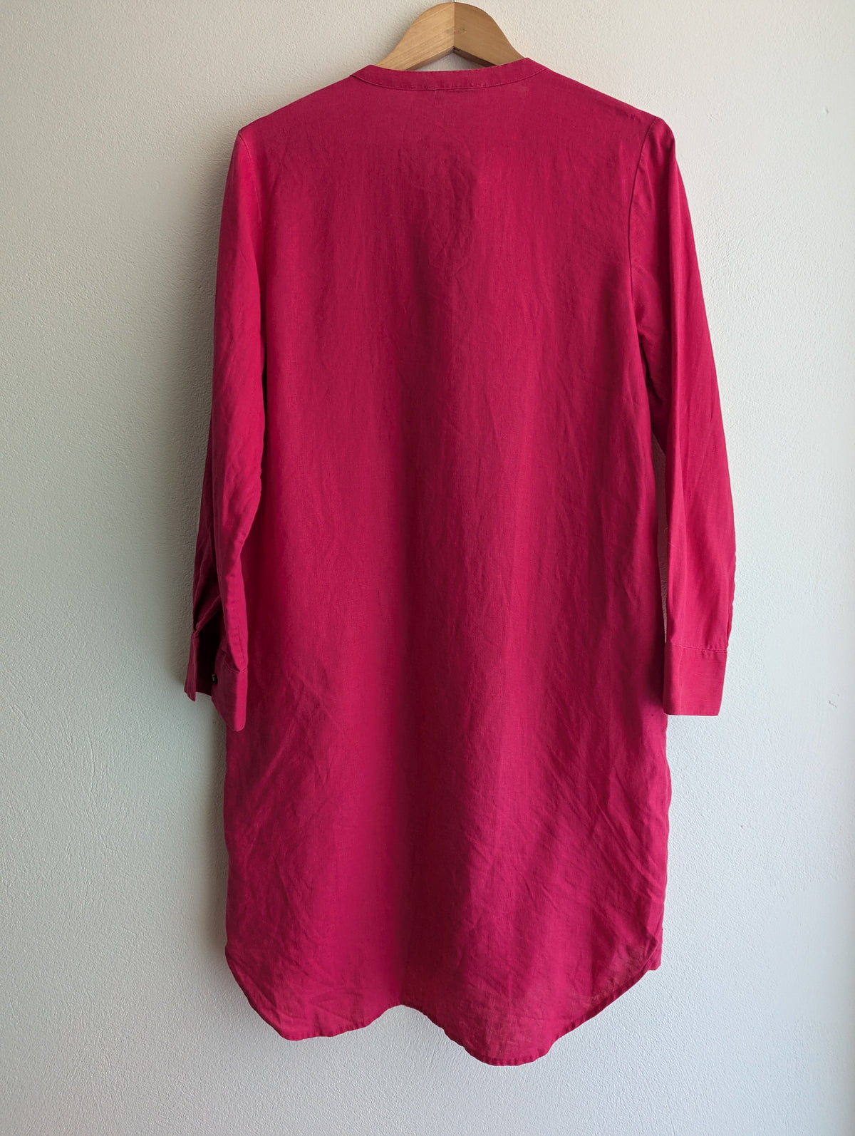 Sportscraft Magenta Linen Shirt Dress