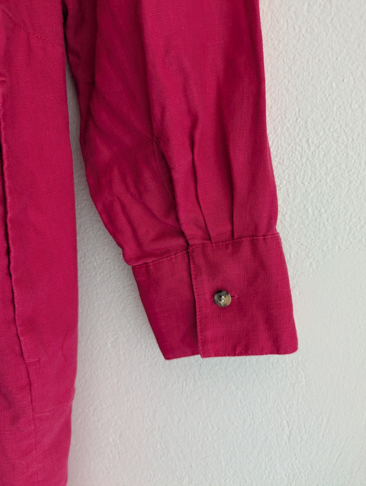 Sportscraft Magenta Linen Shirt Dress