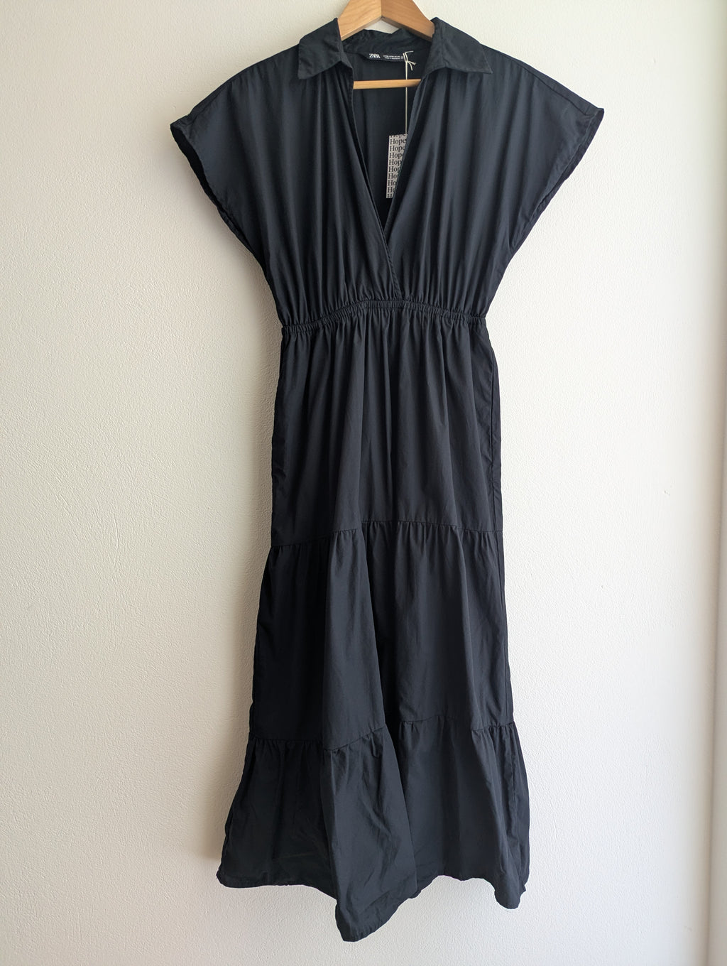 Zara Black Cotton Maxi Dress