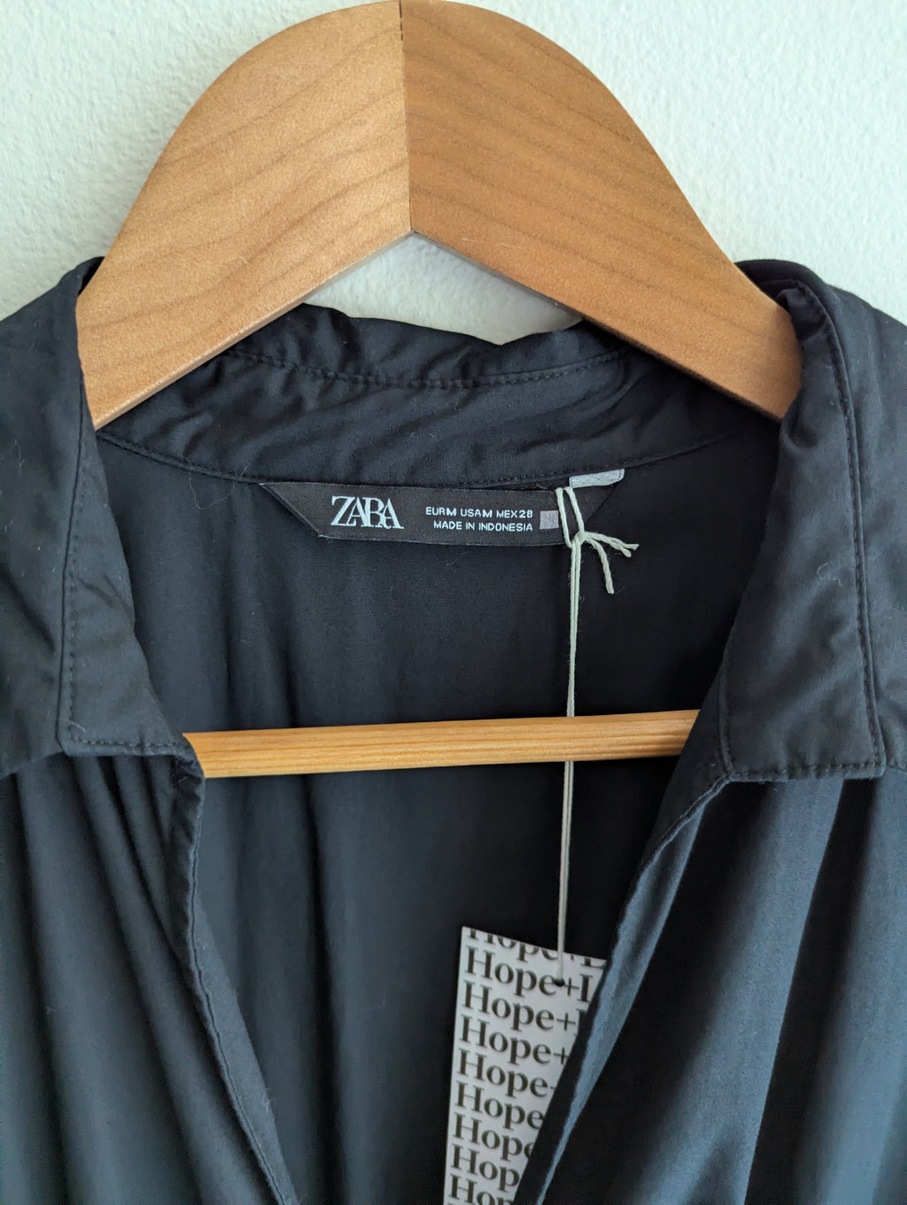 Zara Black Cotton Maxi Dress