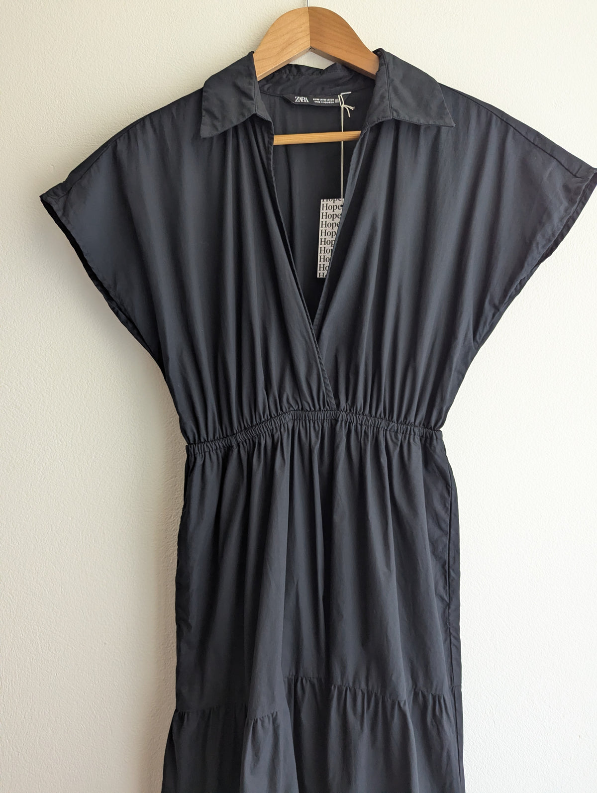 Zara Black Cotton Maxi Dress