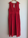 Sportsgirl Red Pinstripe Cotton Maxi Dress