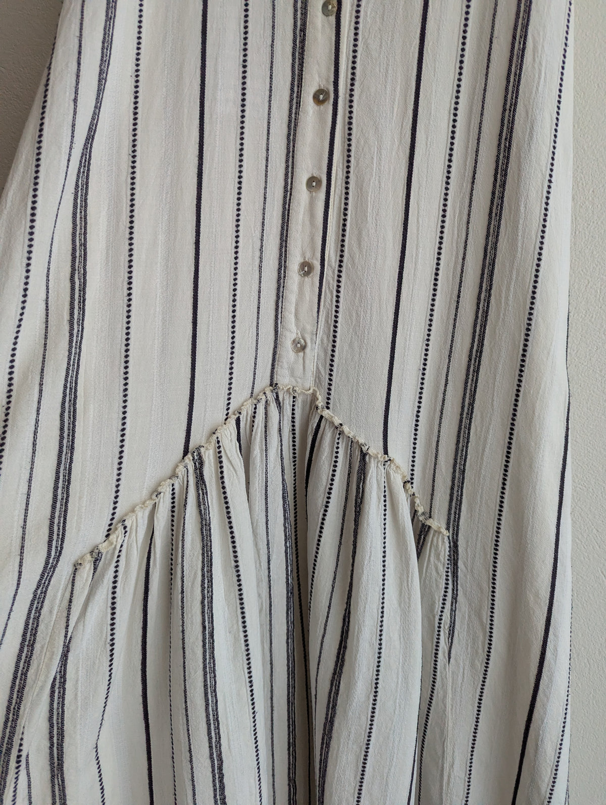 Devotion White & Navy Stripe Maxi Dress