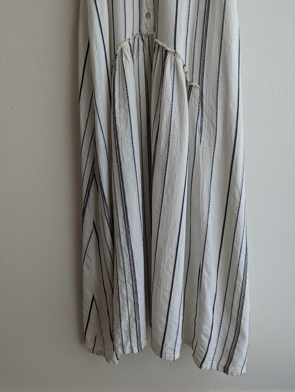 Devotion White & Navy Stripe Maxi Dress