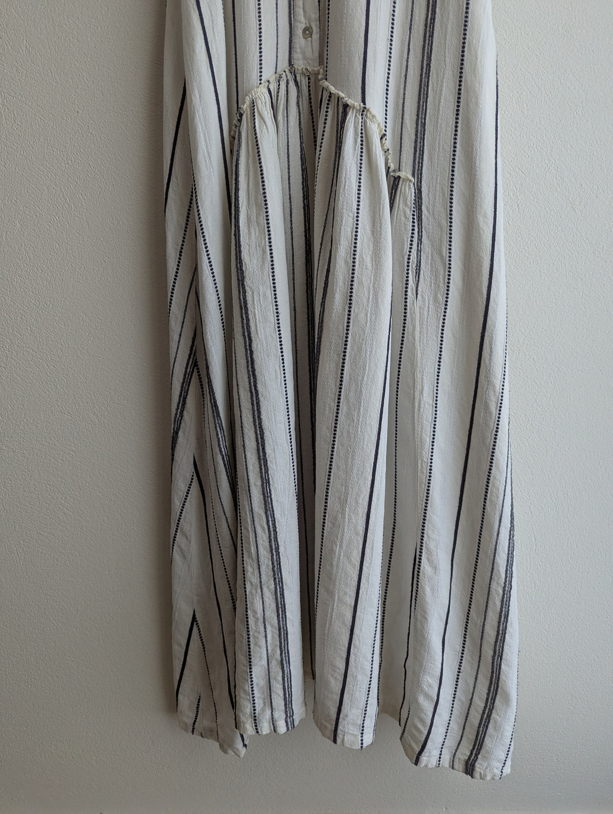 Devotion White & Navy Stripe Maxi Dress