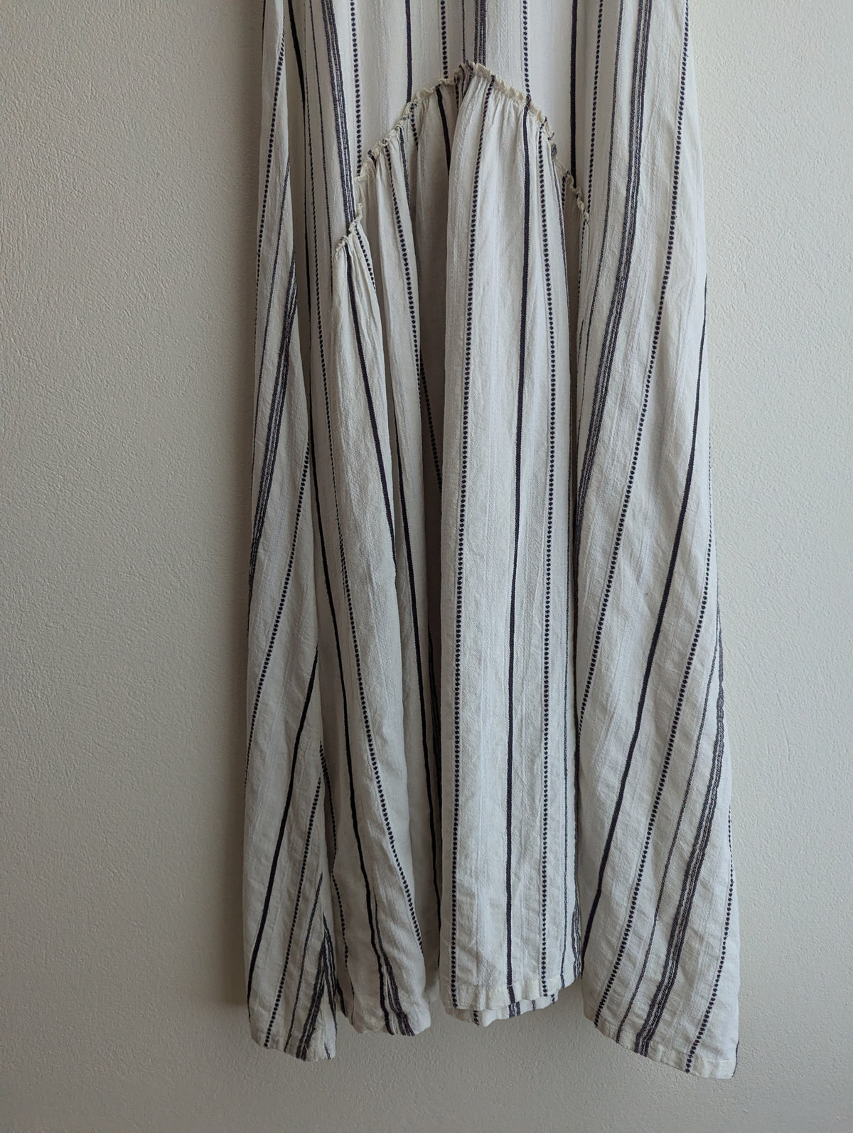 Devotion White & Navy Stripe Maxi Dress