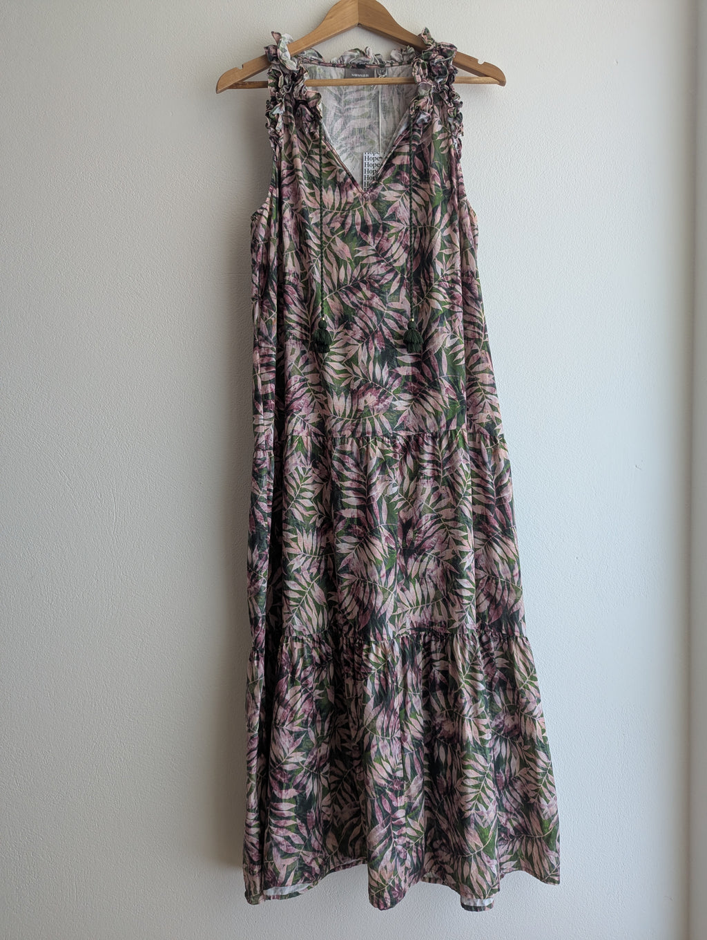 Sussan Floral Linen-Blend Maxi Sleeveless Dress