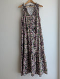 Sussan Floral Linen-Blend Maxi Sleeveless Dress