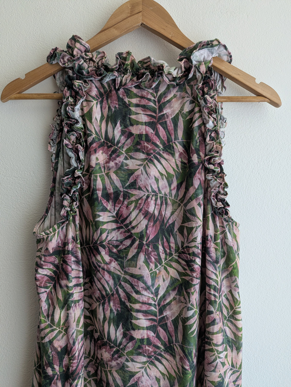 Sussan Floral Linen-Blend Maxi Sleeveless Dress