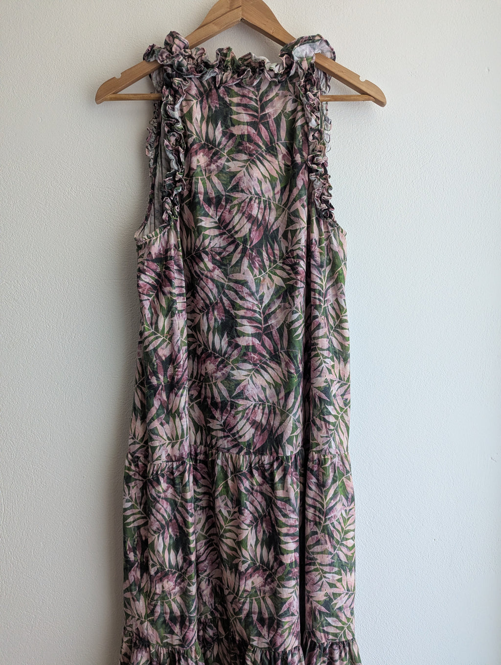 Sussan Floral Linen-Blend Maxi Sleeveless Dress