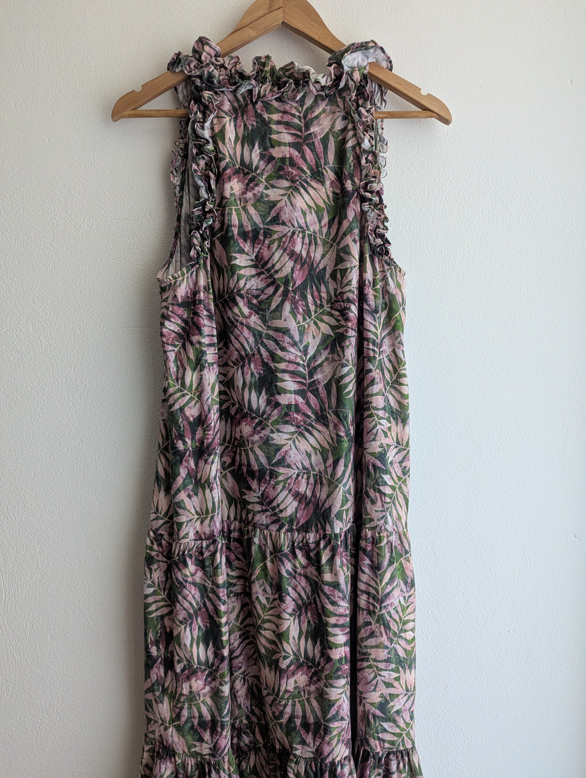 Sussan Floral Linen-Blend Maxi Sleeveless Dress