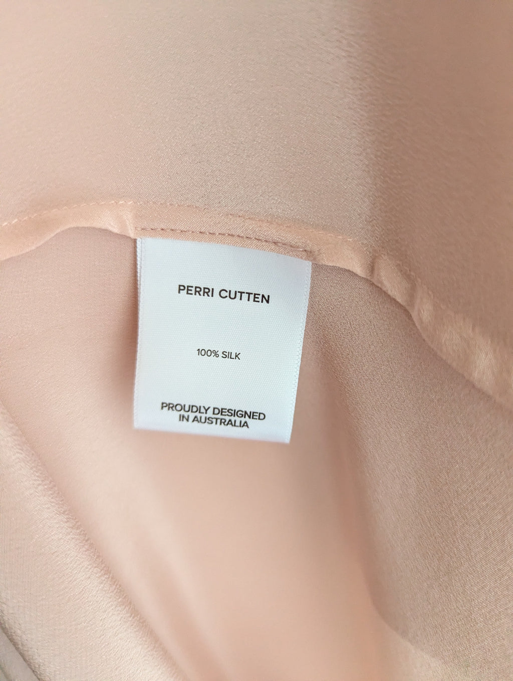 Perri Cutten Soft Pink Silk Shirt Maxi Dress