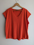 Sussan Orange V Seam Tee