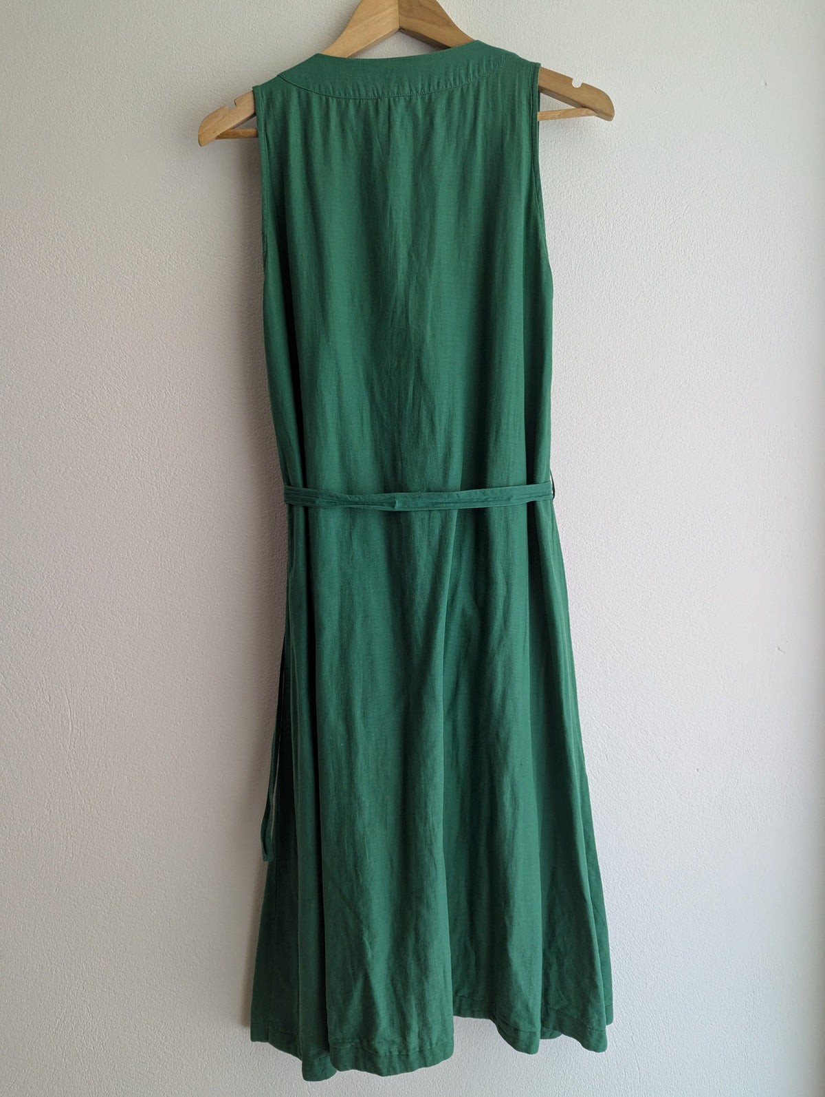 Diega Green Cotton Wrap Dress