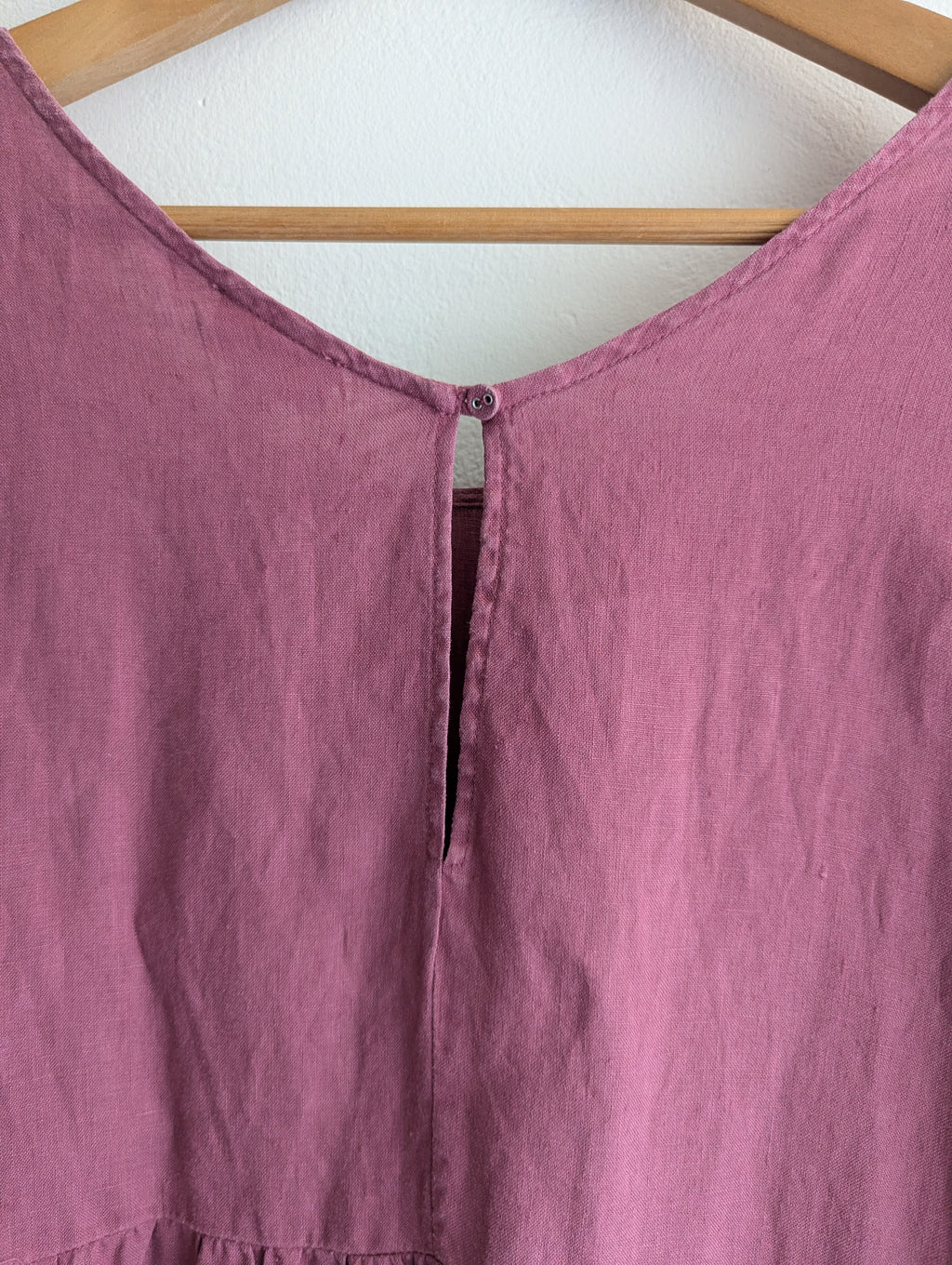 Leona Edmiston Rose Pink Tiered Linen Midi Dress
