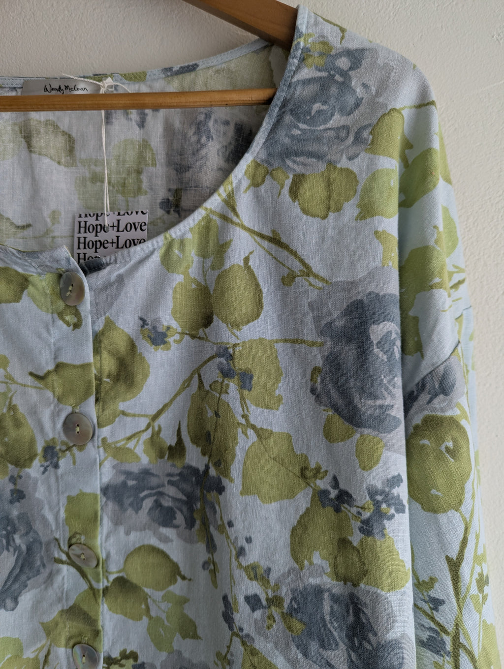 Wendy Mclean Floral Button-up Top