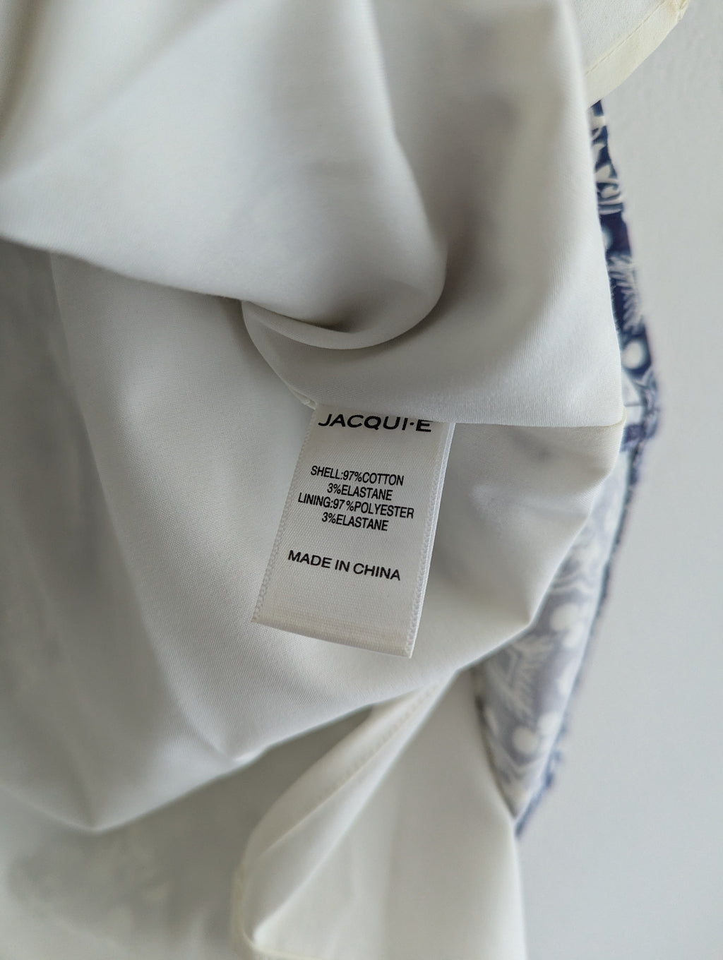 Jacqui e Blue and White Geometric Print Skirt