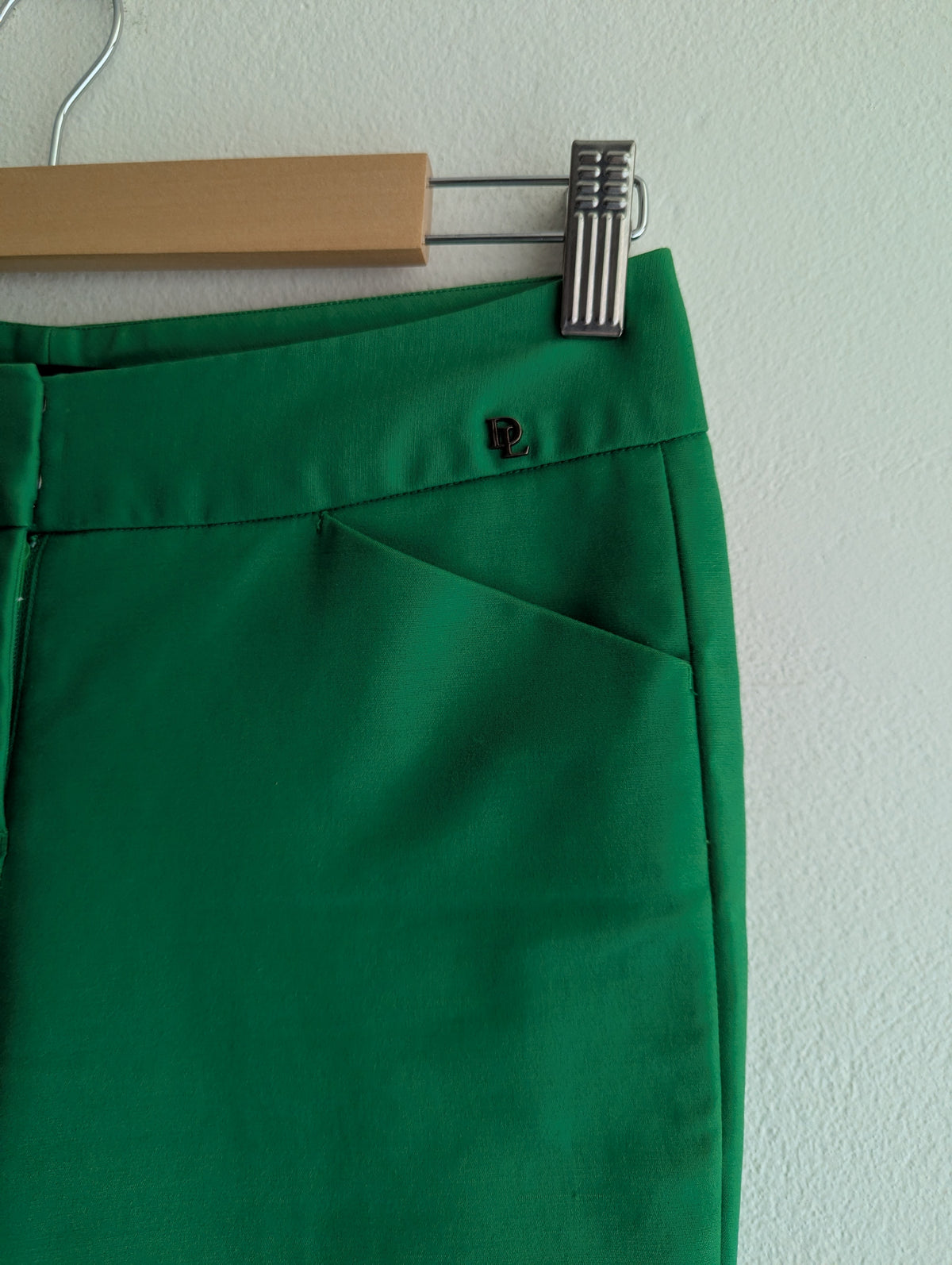 David Lawrence Bright Green Sarah Compact Cotton Pant