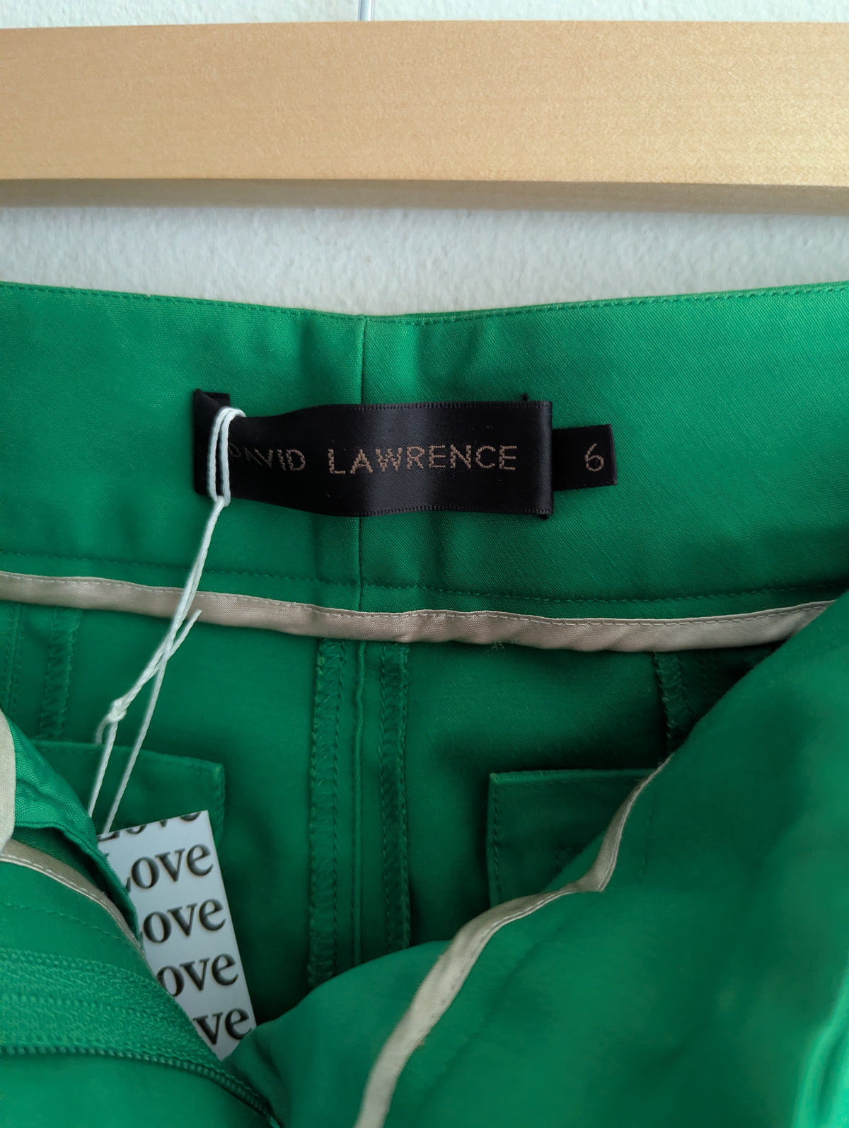 David Lawrence Bright Green Sarah Compact Cotton Pant