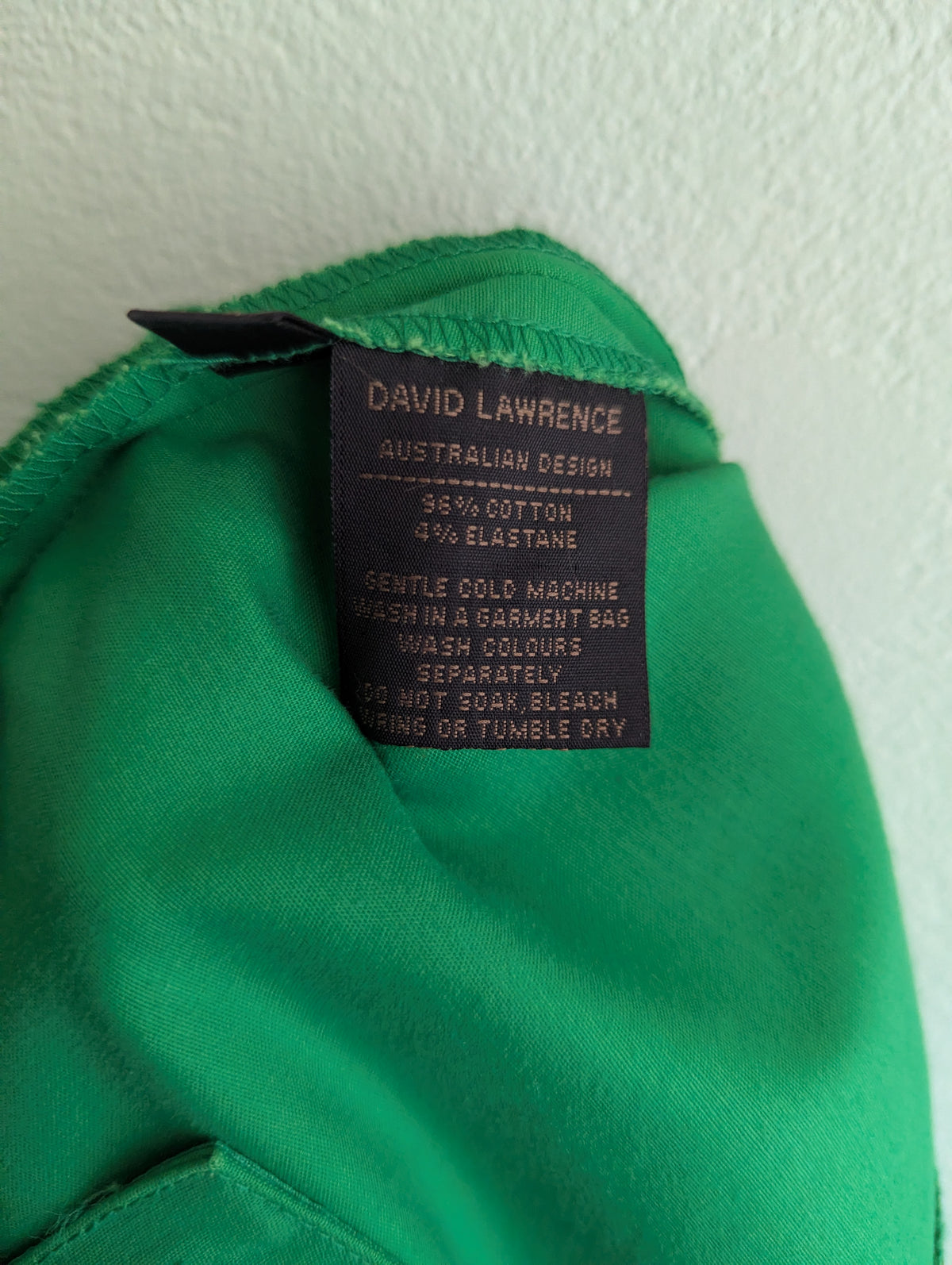 David Lawrence Bright Green Sarah Compact Cotton Pant