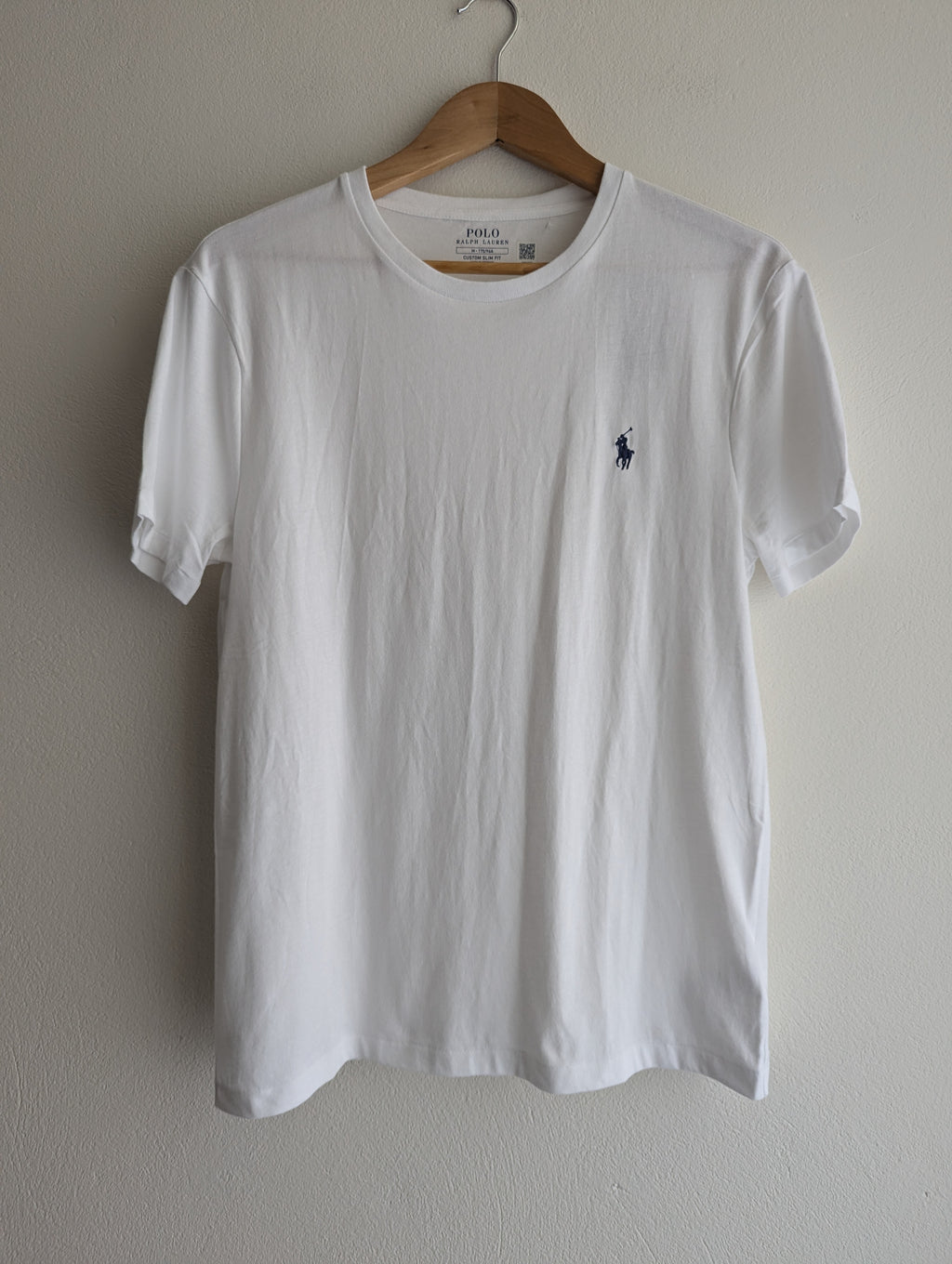 Polo Ralph Lauren White Custom Slim Fit Tee