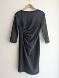 Forcast Black Ruched Midi Dress